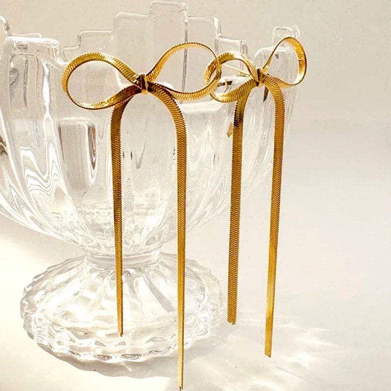 Luxe Bow Hoop Earrings