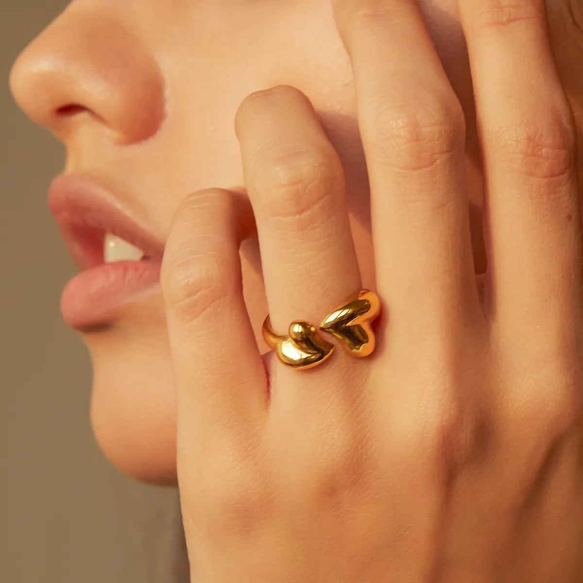 Aurelia - Gold-Plated Heart Ring