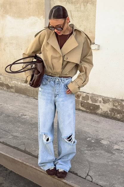 Short Double Breasted Work Jacket