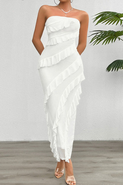 Sexy Fitted Strapless Work Dress