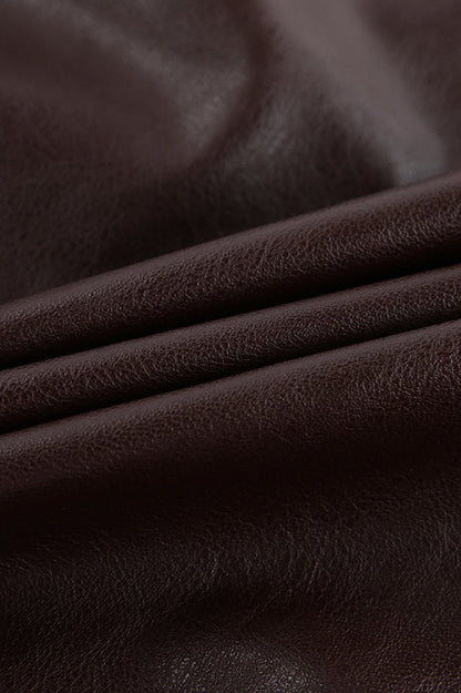 Loose Fit Retro Leather Jacket