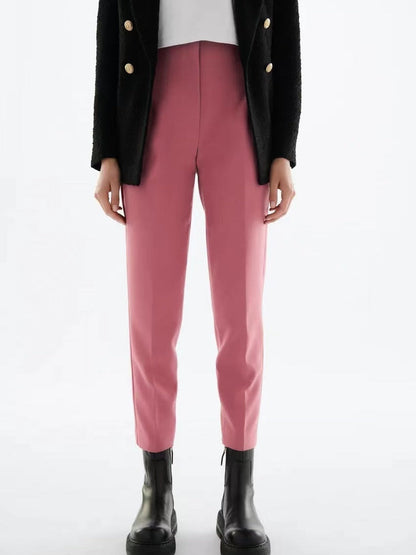 Peach High Waist Ankle Length Pants