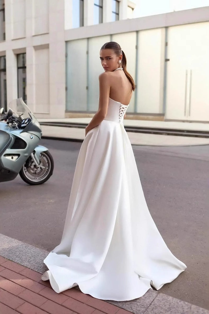 Sexy Strapless Maxi Prom Dress