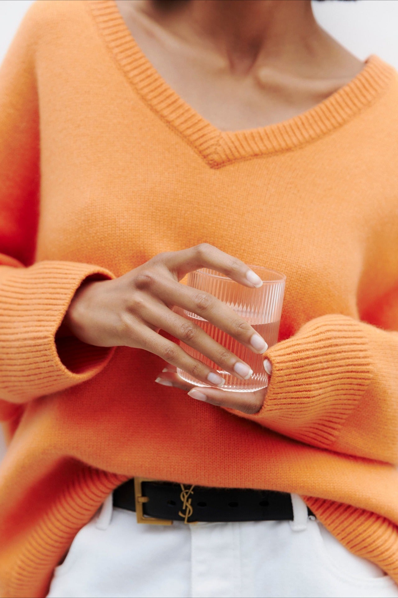 V Neck Long Sleeve Relaxed Sweater