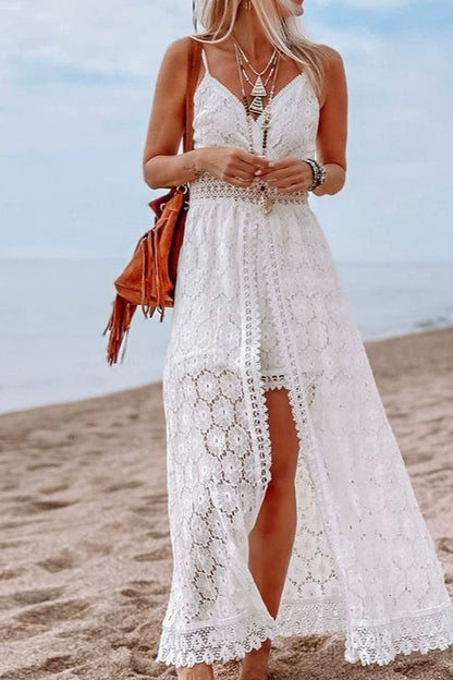 Sexy Spliced Strappy Casual Cutout Boho Dress