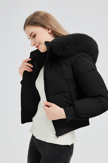 Short Waist Slim Puffer Coat