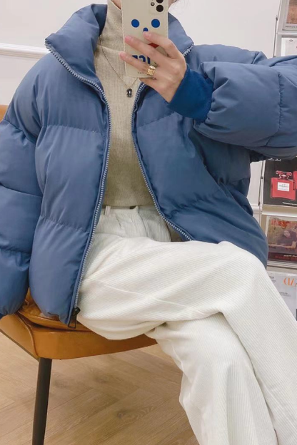 Fashionable and Versatile Slim Loose Short Cotton Jacket