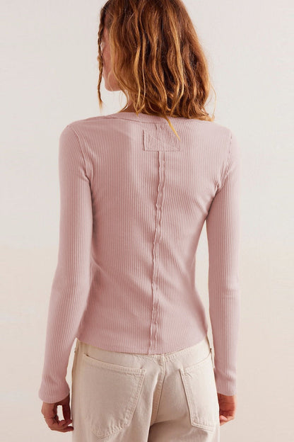 Solid Color Ribbed Cardigan