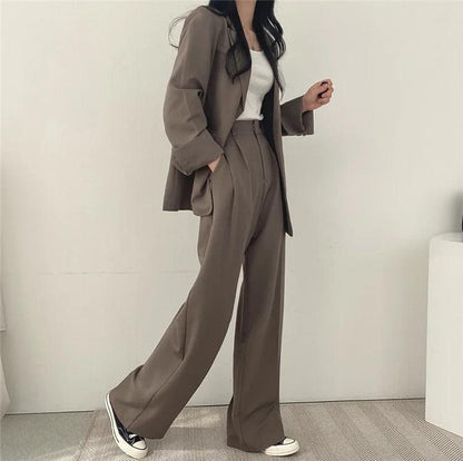 | Women's Tailored Suit Set, Long Blazer
