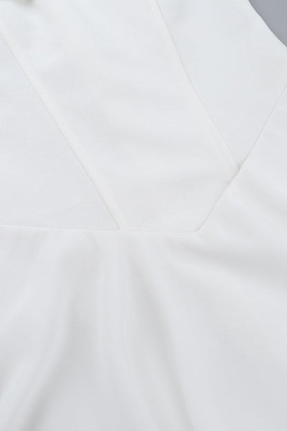 Cowl Neck Strapless Waist-Cinched Party Dress