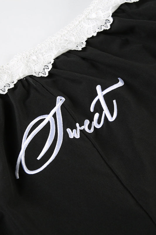 Street Style Lace-Panel Cargo Pant