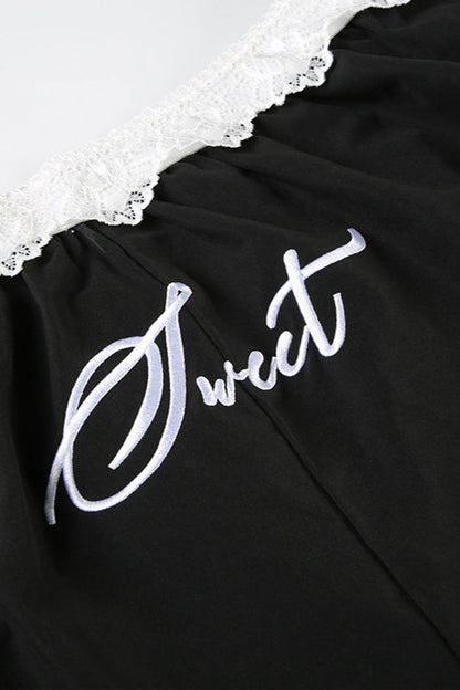 Street Style Lace-Panel Cargo Pant