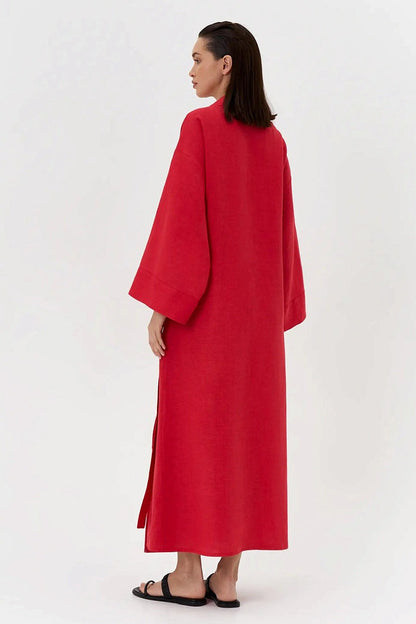 Long Sleeve Cotton Linen Shirt Coat