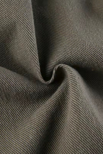 Street Style Low-Waisted Multi-Pocket Denim Cargo Pant