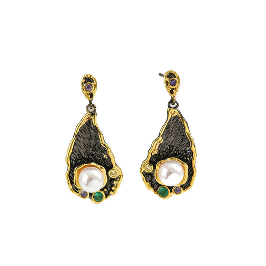 Eclipse Pearl Drop Earrings