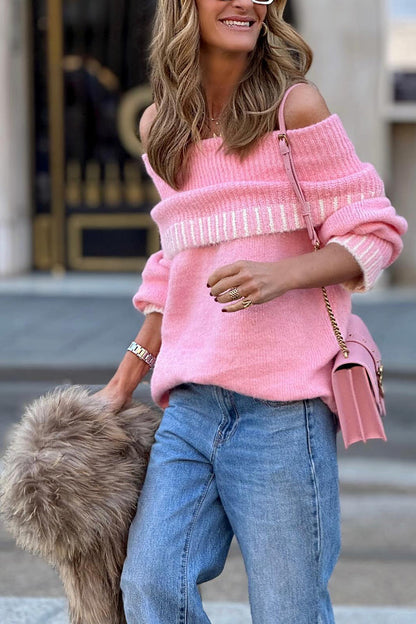 Blanket Stitch Jumper - Light Pink