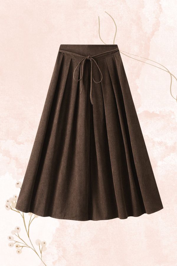 High Waist Pleated Skirt