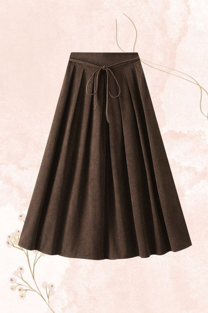 High Waist Pleated Skirt