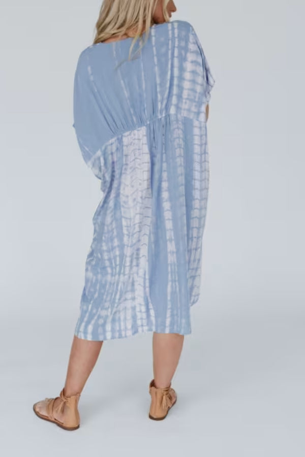 TIE DYE KIMONO DRESS