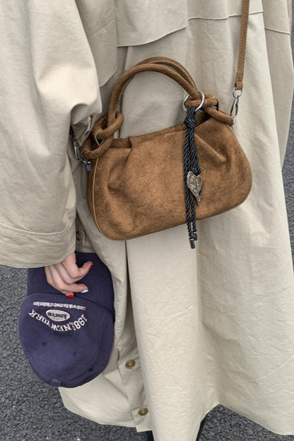 Pleated Cloud Charm Vintage Elegant Crossbody Bag