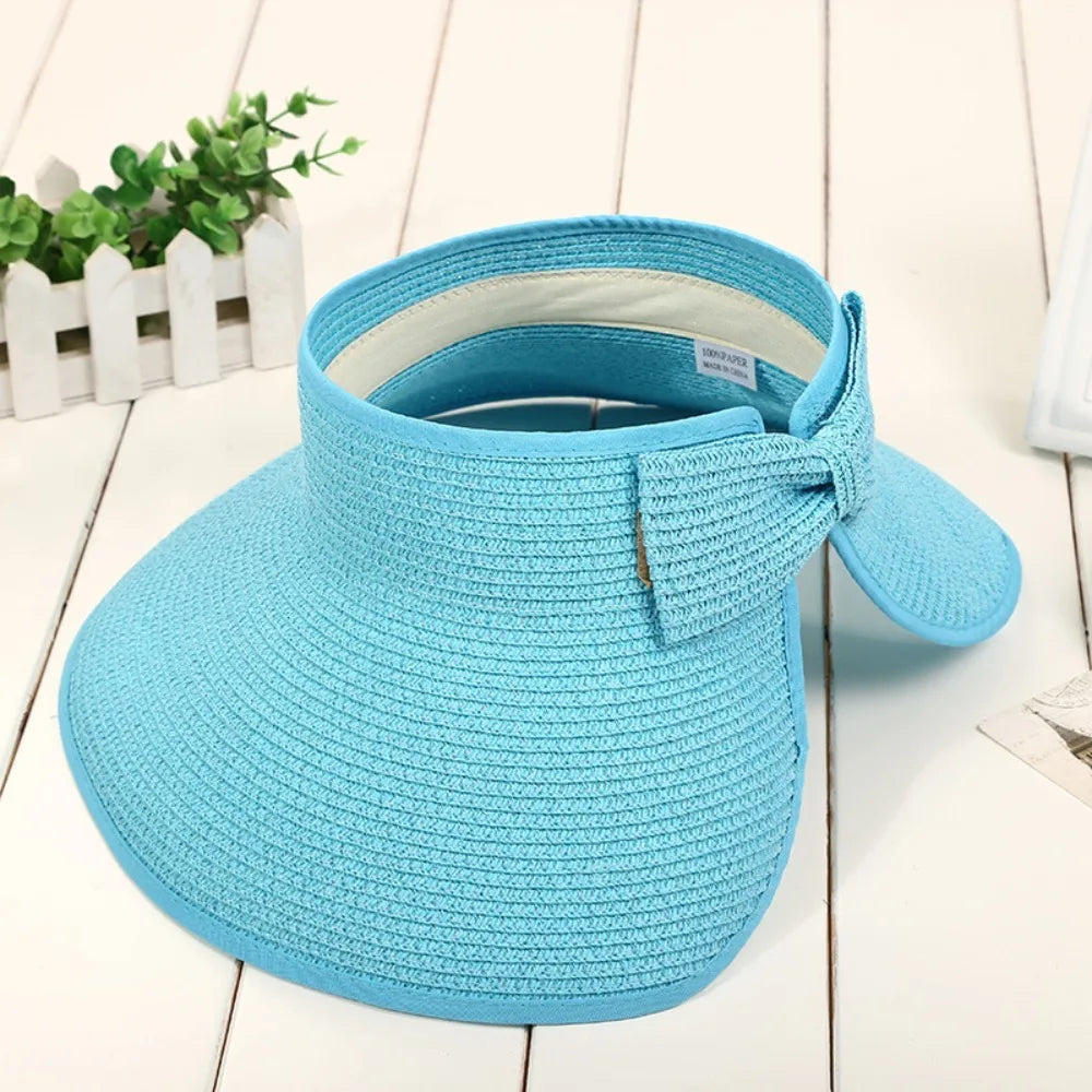 The Soleil — Foldable Straw Visor Hat
