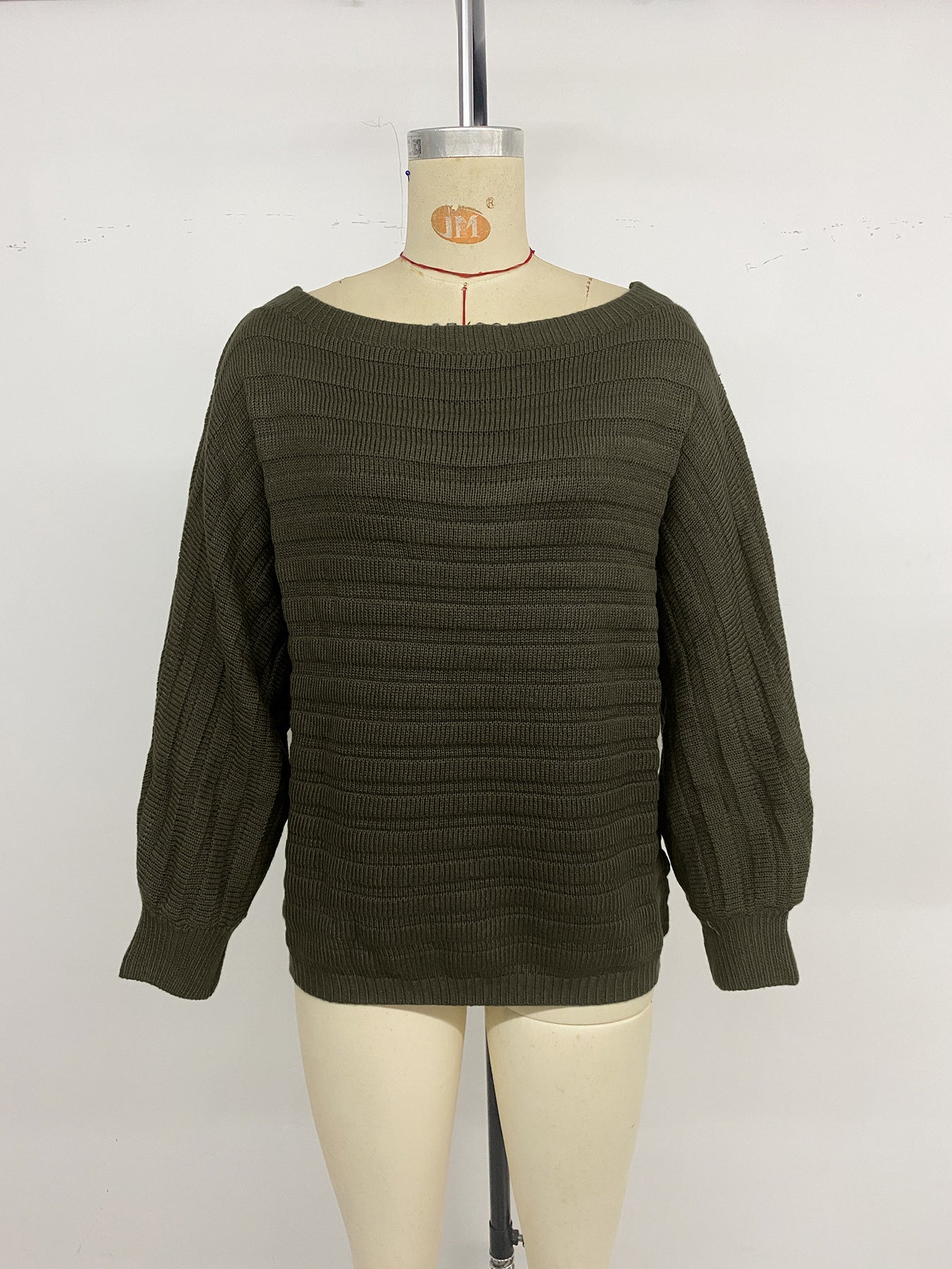 Off Shoulder Loose Fit Long Sleeve Knitted Sweater Top For Women 2026