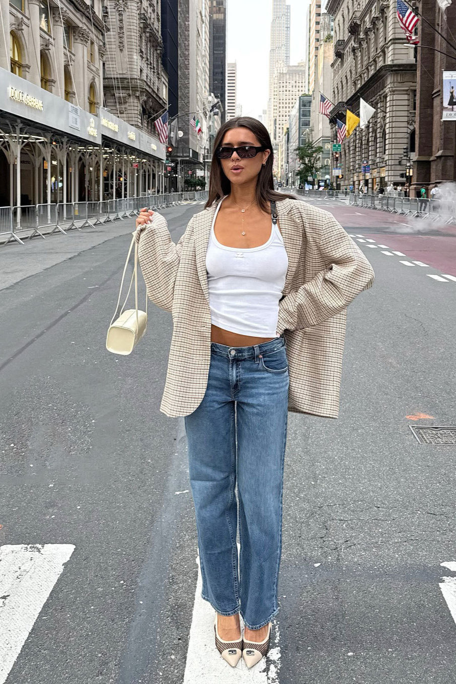 Chic Vintage Plaid Business Blazer Coat