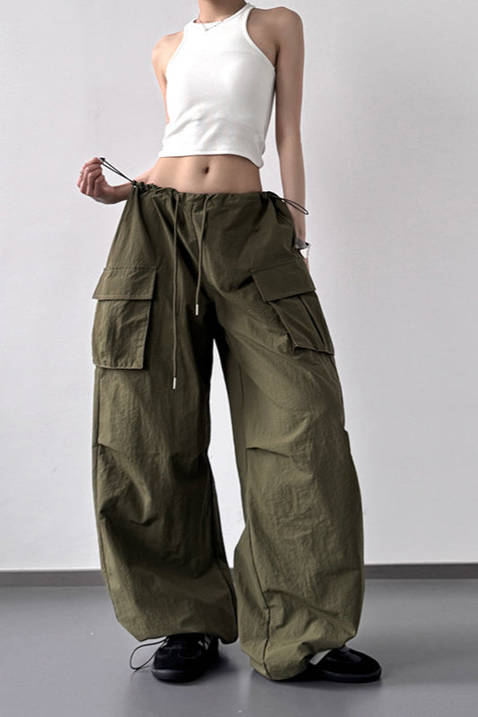 American Style Print Loose Fit Cargo Pant