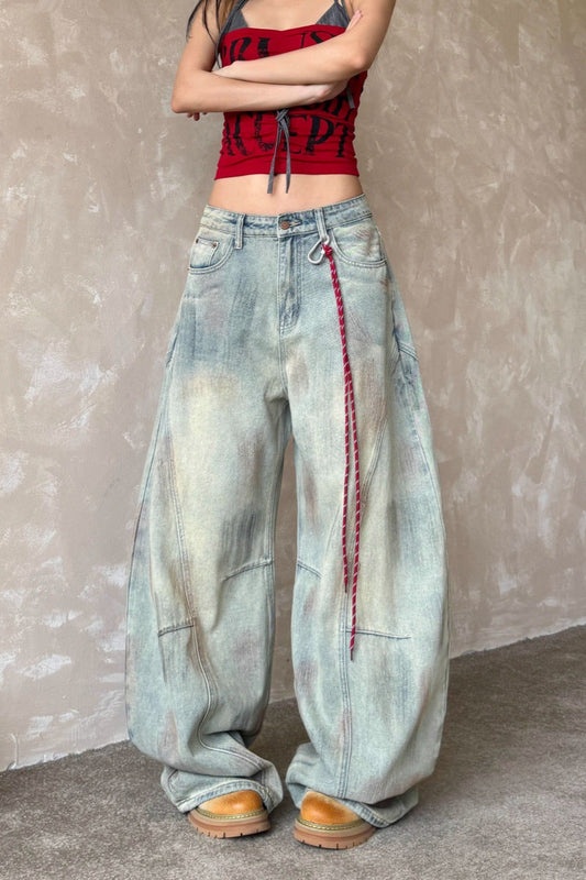 Y2K Light Blue Baggy Denim Jeans