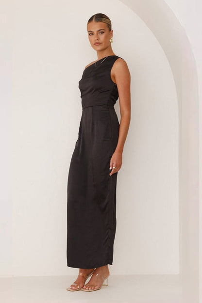 Sexy Strapless Solid Color Bodycon Formal Dress