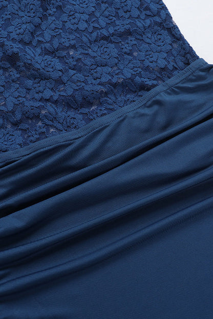 Lace Insert Sleeveless Bodycon Maxi Dress