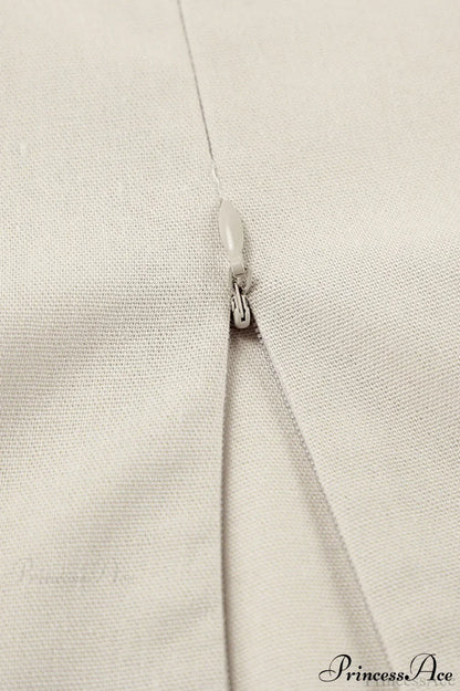 Cami Cotton Linen Loose A Line Maxi Dress