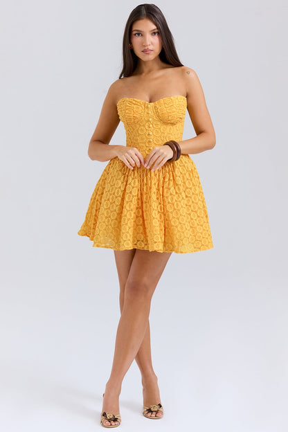 Orange – Sexy Lace Jacquard Princess Dress