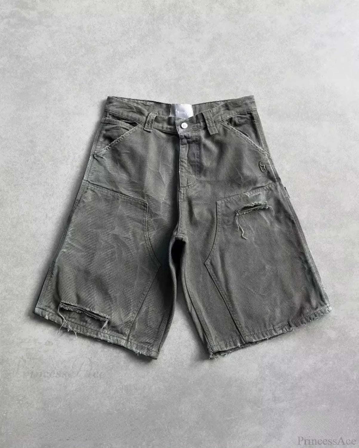 Cartoon Patchwork Denim Short