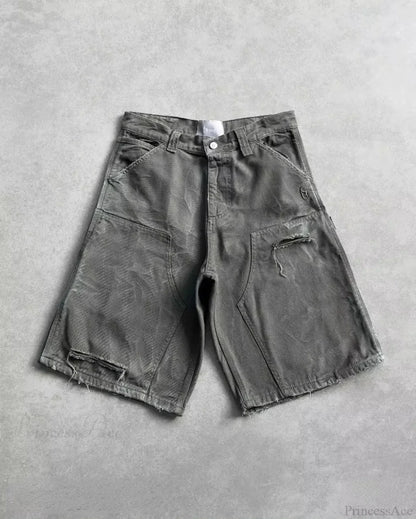 Cartoon Patchwork Denim Short