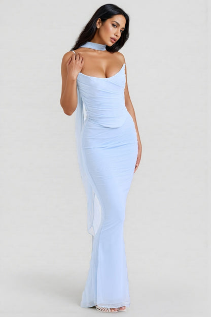 Freyalt Bluebell Fluted Hem Maxi Dress Set