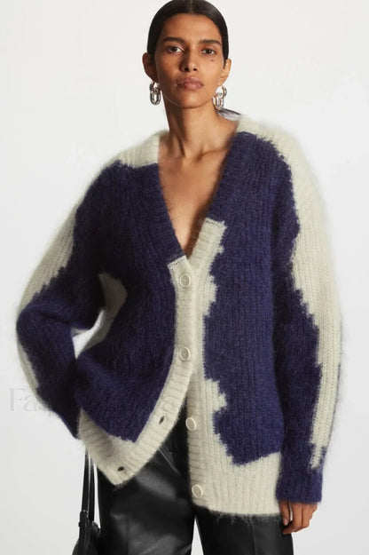 Casual Half-Placket Cardigan