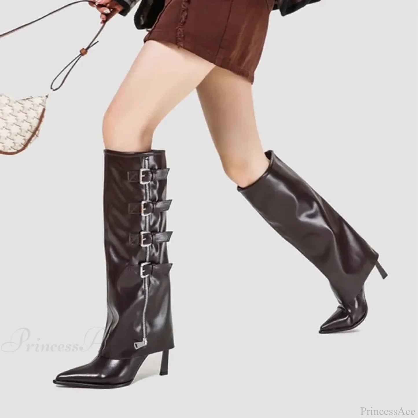 Catwalk Punk Glossy Faux Leather Alloy Clasp Tall Boot


Gothic Shiny Leather Metal Buckle Knee-High Boot