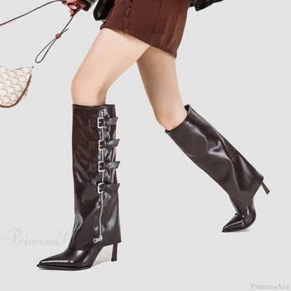 Catwalk Punk Glossy Faux Leather Alloy Clasp Tall Boot


Gothic Shiny Leather Metal Buckle Knee-High Boot
