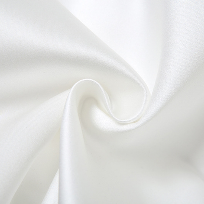 Button backless contrast tube mini dress