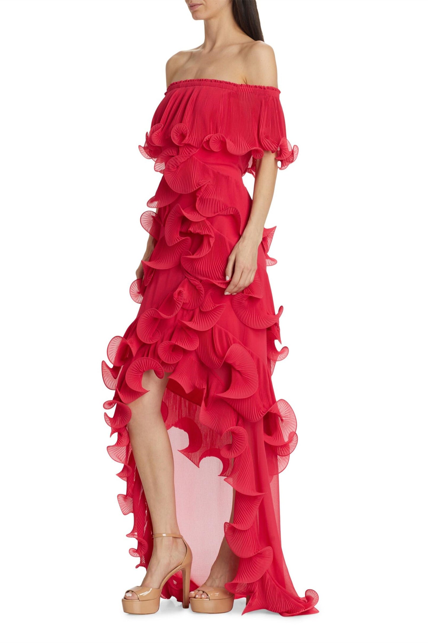 Caroline Off-shoulder Ruffle Maxi Dress