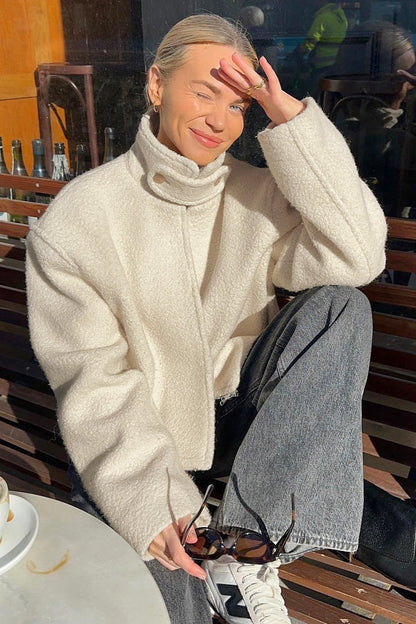 Casual Sherpa Stand Collar Coat