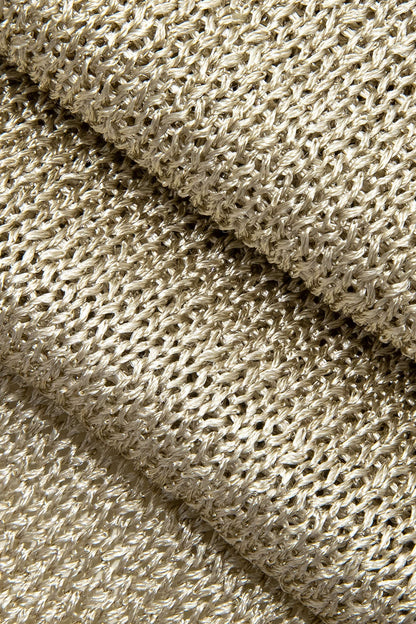 Selene Metallic Backless Knit Maxi Dress