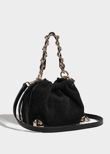 Chic-Chain Velvet Crossbody Bag
