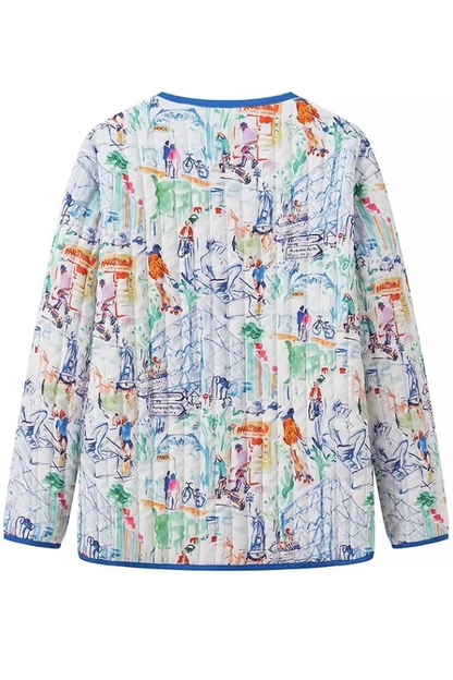 Graffiti Print Cotton Shorts Set