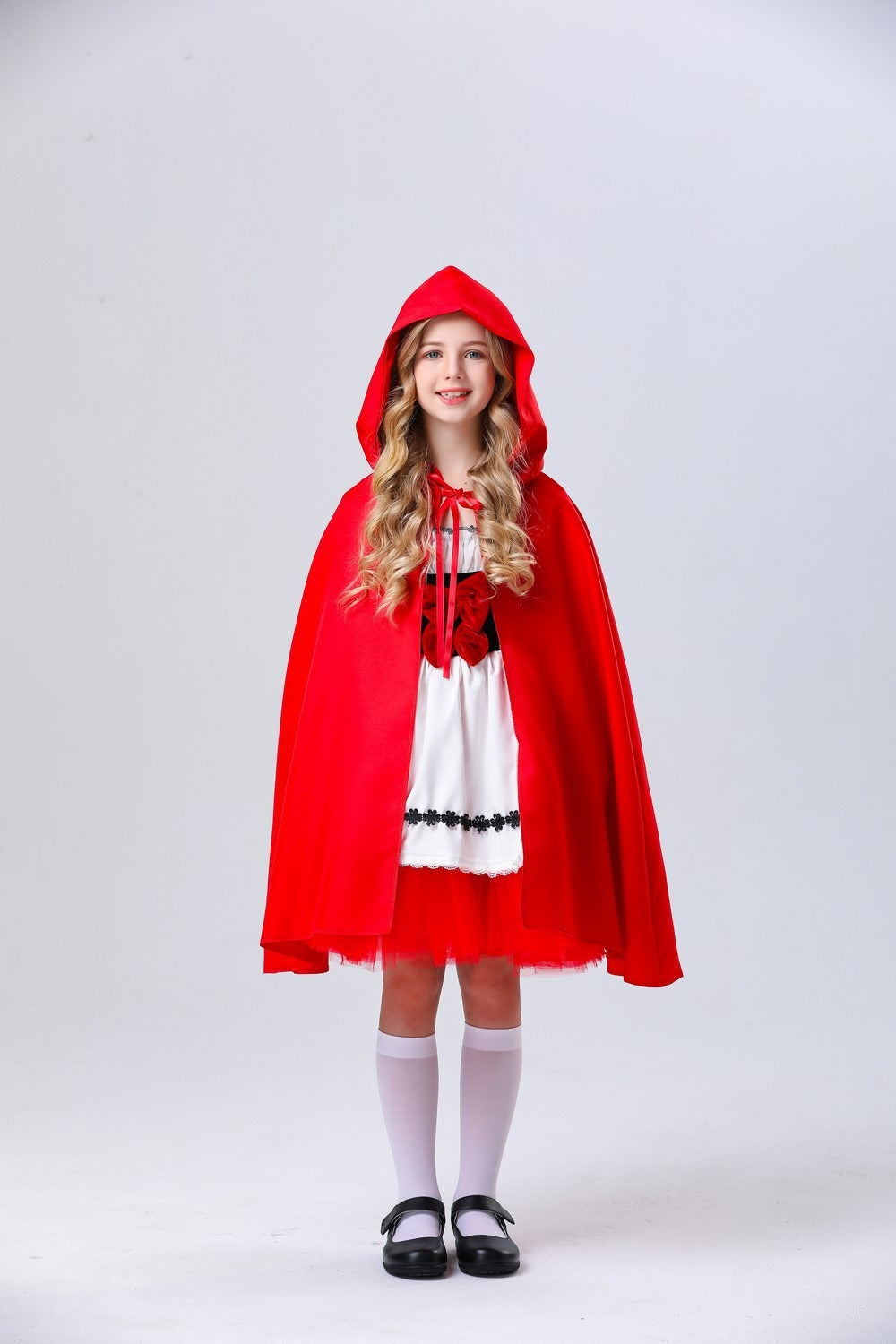 Little Red Hood Outfit Kid Halloween