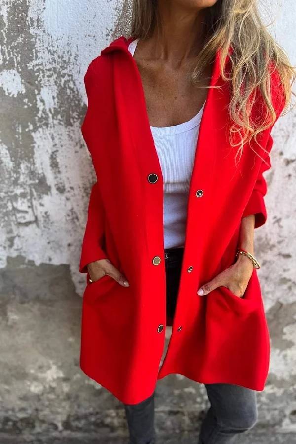 Solid Color Casual Women's Coat