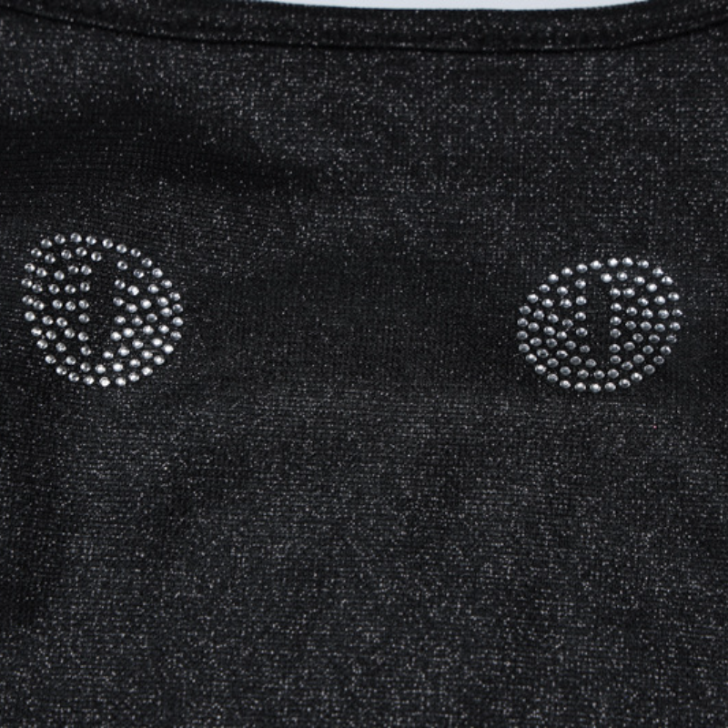 Beaded u neck backless cami mini dress