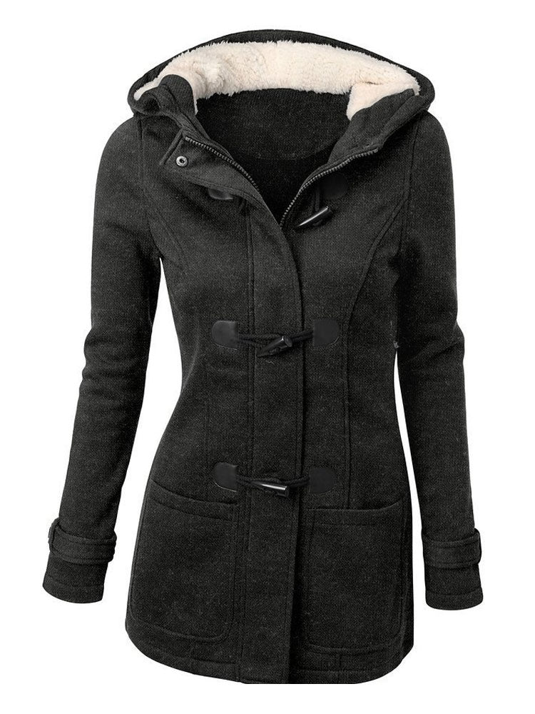 Winter Jackets For Women Hoodie Gray Coat Outerwear