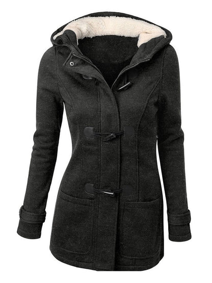 Winter Jackets For Women Hoodie Gray Coat Outerwear
